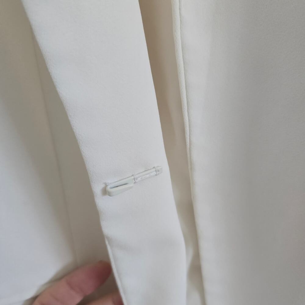 Express Womens Double Breasted White Blazer Size S Classic Elegant Minimalist - Picture 9 of 11
